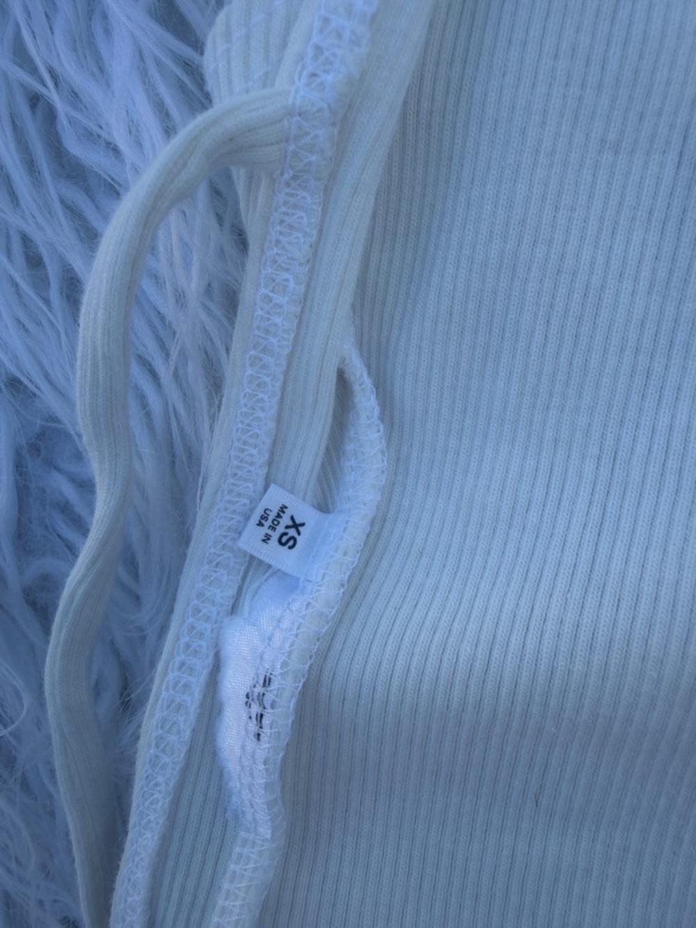 Reformation Cream Ribbed Drawstring Tank top - Picture 6 of 8